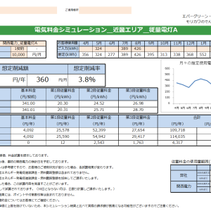 那智勝浦町T様 従量電灯Ａ 年間【4,317円】お得